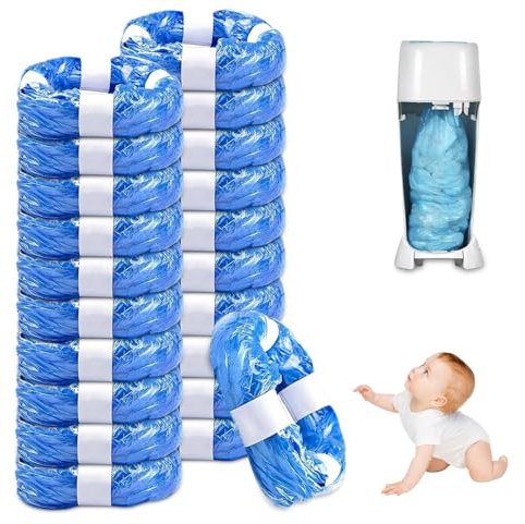 PARPAT 21er Windeleimer Nachfüllfolie Nachfüllkassetten Abdichtung Zähigkeit, 4.5M Windeleimer Geruchsdicht Kompatibel mit Meisten Windeleimern