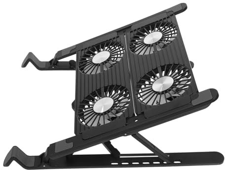 Gatuida Adjustable Laptop Cooling Stand with Usb Charger Ergonomic Notebook Cooling Pad for Laptops Ultrabooks Gaming Anti-slip Design for Stable Placement