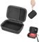 CERFFOOL Mini Sac de Rangement Rigide pour JBL GO 3/GO 4 Enceinte Bluetooth Etui de Transport Anti-Rayure Housse de Protection (Doubldure Noir)