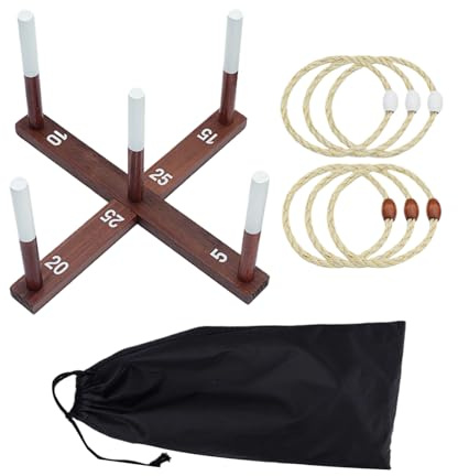Kanoauo Ringwurfspiel Für Erwachsene - Kinder Outdoor Ringwurf Partyspiele,Garten Spielzeug mit Tragetasche für Garten, Hinterhof, Camping, Picknick, Familienfeste, Sommerpartys und Schule