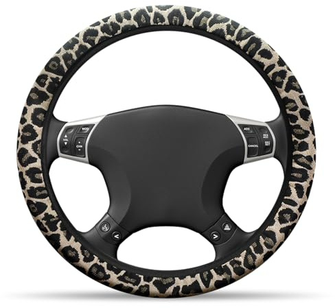 Hwtcjx Lenkradbezug, Auto Lenkradbezug, Drucken Lenkradhülle, Atmungsaktiv und Anti Rutsch, Universal Größe 38cm, Auto Lenkradhülle Geeignet für alle Jahreszeiten