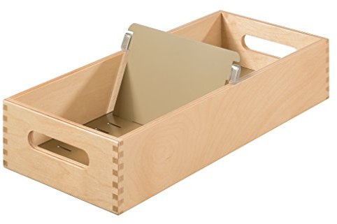 HAN Holz-Karteirog Für 1500 DIN A6 Quer Karteikarten Inkl. 1 Metallblattstütze, Mit Beschriftungsfeld Und Metallboden, FSC Zertifiziertes Holz, Hochwertige Premium Qualität, 1006-0, Naturholz