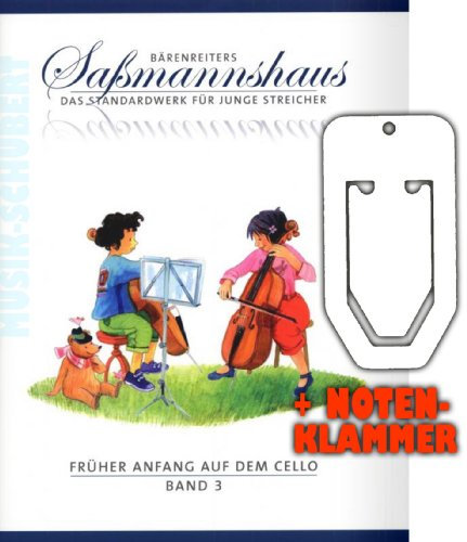 Früher Anfang auf dem Cello Band 3 inkl. praktischer Notenklammer - Frühes Duospiel - Das Standardwerk für junge Streicher ab 4 Jahre mit zahlreichen Spielstücken für 2 Celli (broschiert) von Egon Saßmannshaus (Noten/Sheetmusic)
