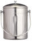 KitchenCraft Komposteimer, Edelstahl, 5 l, Silber
