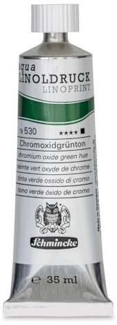 Schmincke Aqua Linoprint Ink - Chromium Oxide Green Hue, 35 ml