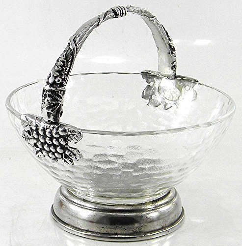 Schalen aus Glass und Zinn mit Handgriff handgefertigt