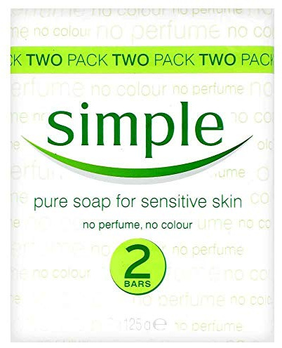 Simple Soap for Sensitive Skin, 125 g (2 Bars)