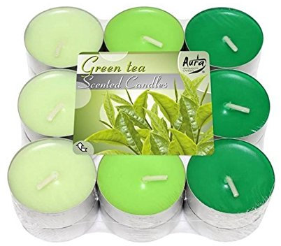 Bispol Lot de 18 bougies chauffe-plats Parfumées Thé vert