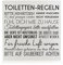 Interluxe HOLZBLOCK Shabby TOILETTEN Regeln * Weiss* Badregeln Schild Aufsteller für das Badezimmer Deko