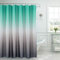 Creative Home Ideas Ombre Waffle Weave Cortina de Ducha con Rodillo de Metal Anillos