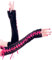 DreamHigh Damen Sexy Ellenbogenlänge fingerlose Schnür-Armwärmer Punk-Handschuhe, Rose, Einheitsgröße