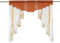 HongYa Tunnelzug Scheibengardine transparenter Voile Kurzgardine für Kleinfenster H/B 145/140 cm Creme Terra