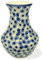 Bunzlauer keramik Vase Amphora, kegelförmig, 25 cm hoch (Dekor Kornblume)