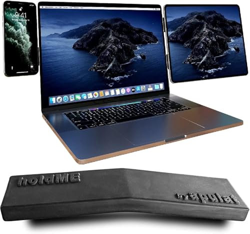 Apulat Portable Magnetic Side Mount, Strong Holder to Attach Your iPhone, iPad or Second Screen to Your Laptop or Desktop Computer Monitor, Expand Your MacBook with a Mobile Display