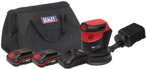 Sealey CP20VOSKIT 20V Ø125mm Cordless Orbital Palm Sander Kit - 2 Batteries