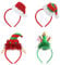 FRCOLOR 4PCS Weihnachts haarreifen Weihnachtsmütze Haarreif Weihnachtsbaum Stirnband Elfenhut Stirnband für erwachsene Kinder Cosplay Weihnachtsfeier begünstigt Zubehör