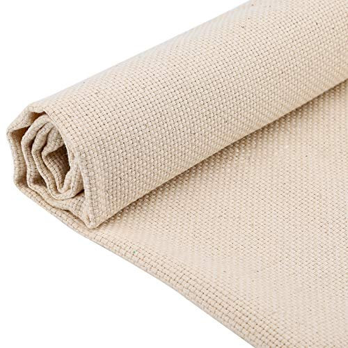 LUTER 67 x 50 cm Nähstoff, Leinenstoff, Mönchstoff, für Stanznadel, Teppichnadel und Klemmnadel