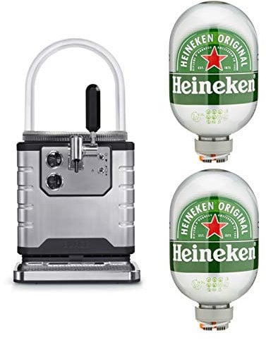 Heineken Bier Zapfanlage Starterpaket mit 2x Helles Bier, 8l Fass