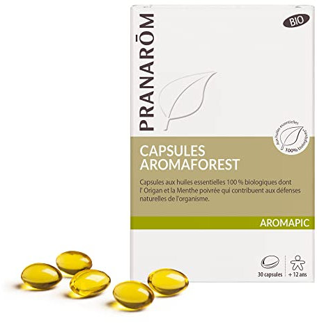 Pranarôm Anti-tiques Capsules Aromaforest pour des balades et promenades en toute tranquillité 30 capsules