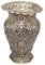 PH Antike Blumenvase, alte Handarbeit, massives Silber, traditionelle Handgravurarbeit