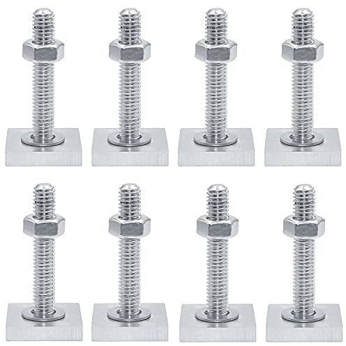 Nuyoah T-Nut Adapter Dachbox Nutensteine Dachträger Nutsteine Set T-Nut M6 x 35mm Nutsteine für Relingträger Kompatibel zu Thule mit Muttern Unterlegscheiben, 8Stk (8)