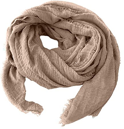 Niklarson Schal Tuch nude 190x100cm Damen Poncho Stola Pareo Viskose T1485