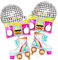 YGCHEN Disco Party Luftballons Rollerskate Rainbow Folienballon Radio Boombox Helium Ballons Disco Ball Balloons für 70er 80er Jahre, Rock'n'Roll Themenparty Deko
