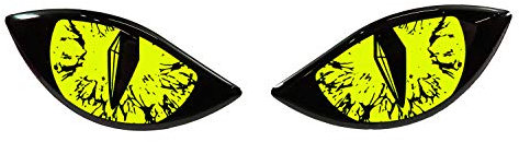 BIKE-label Adesivo 3D per auto, moto, scooter, casco giallo fluo X910061VA