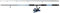Shakespeare Firebird Spinning Combo | Angelrute und Rolle Combo vorgespult mit Schnur | Süß- & Salzwasser Raubfischköder Angelset für Hecht, Barsch, Zander | Blau/Schwarz | Mehrere Größen