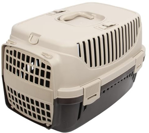 Jolie Max Pet Carrier - Lightweight Transport Crate for Small Animals - Removable Gate - Ventilated Design - Seatbelt Clip - Portable Box for Cats, Dogs, Kittens