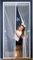 JOREAL Fly Screen for Doors 80X200cm, Anti Mosquito Polyester Mesh Screen Door with Full Frame Magic Tape and Powerful Magnets, Magnetic Fly Insect Screen Door with Lace（White）