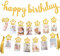BonTiady Fotogirlande zum 1. Geburtstag, Baby Erster Geburtstag 1 Geburtstag Dekoration, Fotobanner Girlande, Fotobanner Mädchen/Jungen, Hängende Wanddekoration für Partydekoration, Babyparty, Taufe.