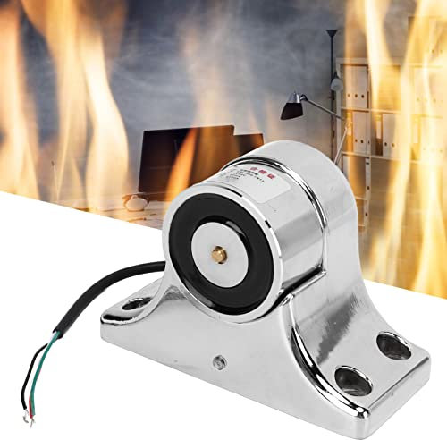Support de Porte électromagnétique Coupe-feu Mural 80KG Force D'aspiration Anti-fumée Normalement Ouvert en Alliage D'aluminium Support de Porte en Verre Coupe-feu