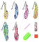 Diamant Malerei Lesezeichen,Diamond Painting Lesezeichen Set Feder,5D Diamond Painting Lesezeichen,Diamond Painting Kinder Lesezeichen,5D Diy Diamant Malerei Lesezeichen (B)