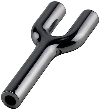 Double paille en métal, tube métallique, tube double, longueur 68 mm