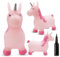 sun baby Hüpftiere ab 1 Jahr mit Pumpe aufblasbares Hüpfspielzeug aus Hochwertigem und Strapazierfähigem Gummi, Verschiedene Designs (Rosa Einhorn)