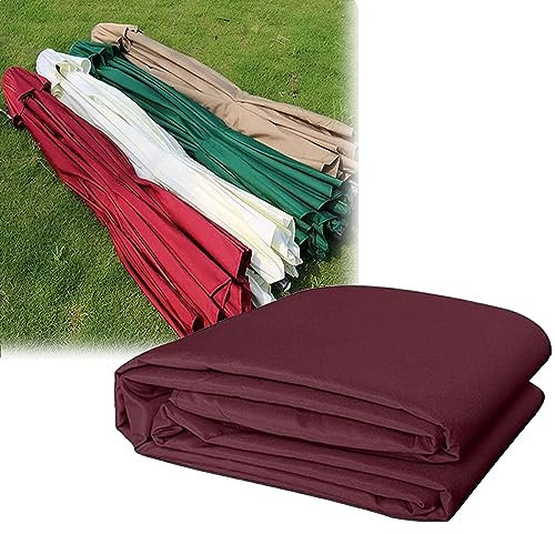 Toldo De Recambio Para Sombrilla 6 Varillas 8 Varillas 2.7 Metros 3 Metros Tela De Reemplazo De Paraguas Impermeable Anti-Ultravioleta Cubierta De Repuesto Para Paraguas De Mercado(Color:Wine red,Tama
