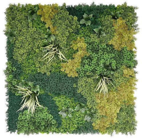 BONERVA | Jardín Vertical Artificial Yellowstone | Pieza 100x100cm (1m²) | Planta Artificial decoración para hogar, Oficina, Hotel, Restaurante, etc | MAL1219