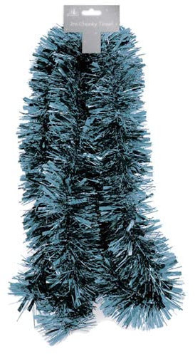 Ditzy Doll CHUNKY TINSEL PALE BLUE - Christmas Xmas Decorations Tree Home House Festive