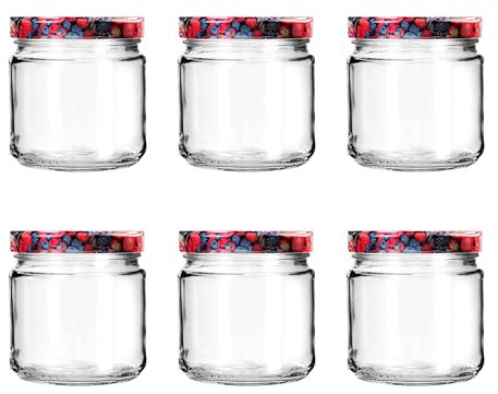 Blumixx Einmachgläser mit Deckel, 6er Pack, 210 ml - Ideal für Marmeladen, Konserven & Aufbewahrung, Perfekt für Heimwerker und Hobbyköche