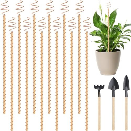 Tandefio Elektrokultur-Antenne aus Kupfer, lange Gartenpfahl, Elektrokultur-Pflanzenpfahl, Gartenwerkzeug, Spule, elektronische Bepflanzung für den Anbau von Garten, Gemüse, hohe Ertragspflanze, 12
