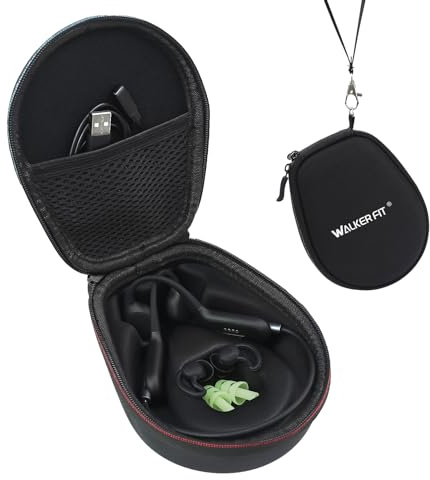 WalkerFit T10 PRO - Custodia per cuffie Shokz OpenRun/OpenMove/OpenRun Pro/OpenSwim per cuffie AfterShokz Trekz Air, Nero