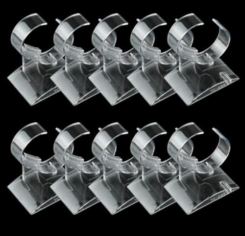 Bayli 10er Set Uhrenständer Aufsteller, Armbanduhr Ausstellungsstand aus Kunststoff, Acryl Uhren Halter Transparent für Uhr oder Armband, Uhrendisplay, Armbandhalter, Uhrenaufstelller