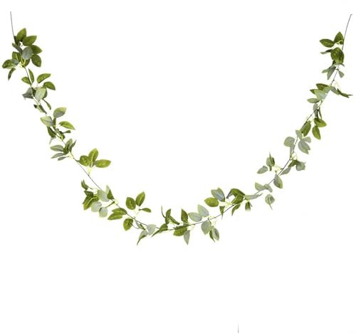Künstliche Efeu-Rosenblätter-Girlande, Pflanzen, Rebe, künstliches Laub, Blumen, Heimdekoration, Kunststoff, künstliche Rattan-Schnur, 155 cm