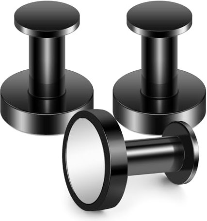 TOP MAGNETS Magnetic Hooks for Cruise Cabins, Black 150Lb Cruise Ship Essentials, Boys Locker Accessories, Strong Magnetic Hooks for Classroom, Whiteboard, Grill, Cruise Ship, Garage, Hanging - 3Pcs