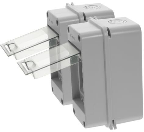 JEWEDECO 2stücke Wasserdichte Verteilungsschutzbox Mit Deckel Für Innen Und Außenbereich Sicherungskasten Für Elektrische Verbindungen Und Stromversorgung