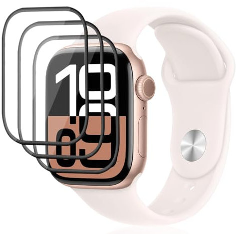 Phlleyaa Schutzfolie für Apple Watch Series 10 42mm Panzer Schutz Glas 3 Stück Displayschutz [3 Stück] Einfache Montage/Bläschenfrei/Anti- Kratzer für Panzerglas Folie für Apple Watch Series 10 42mm