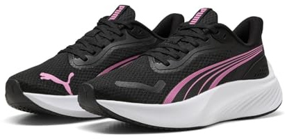 PUMA Pounce LITE JR Sneaker, Black-Posie PINK White, 35.5 EU