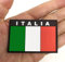 Toppa Patch 3D Bandiera Italiana in PVC con Strappo 75x50mm Hook and Loop Italia Velcrato