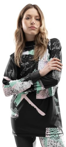 SIROKO - Thermo-Baselayer für Wintersport für Damen Slush-W Rumble - L - Mehrfarbig/Schwarz